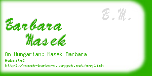 barbara masek business card